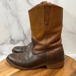 Red Wing Mens Brown Leather Mid Calf Western Motorcycle Boots Size Euro 44 US 11